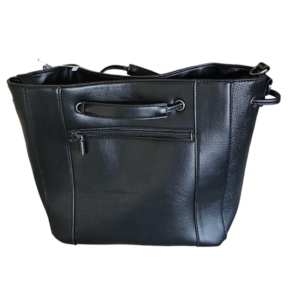 Rixie mood Kamila classy tote bag vegan leathear double top handles - Picture 6 of 9